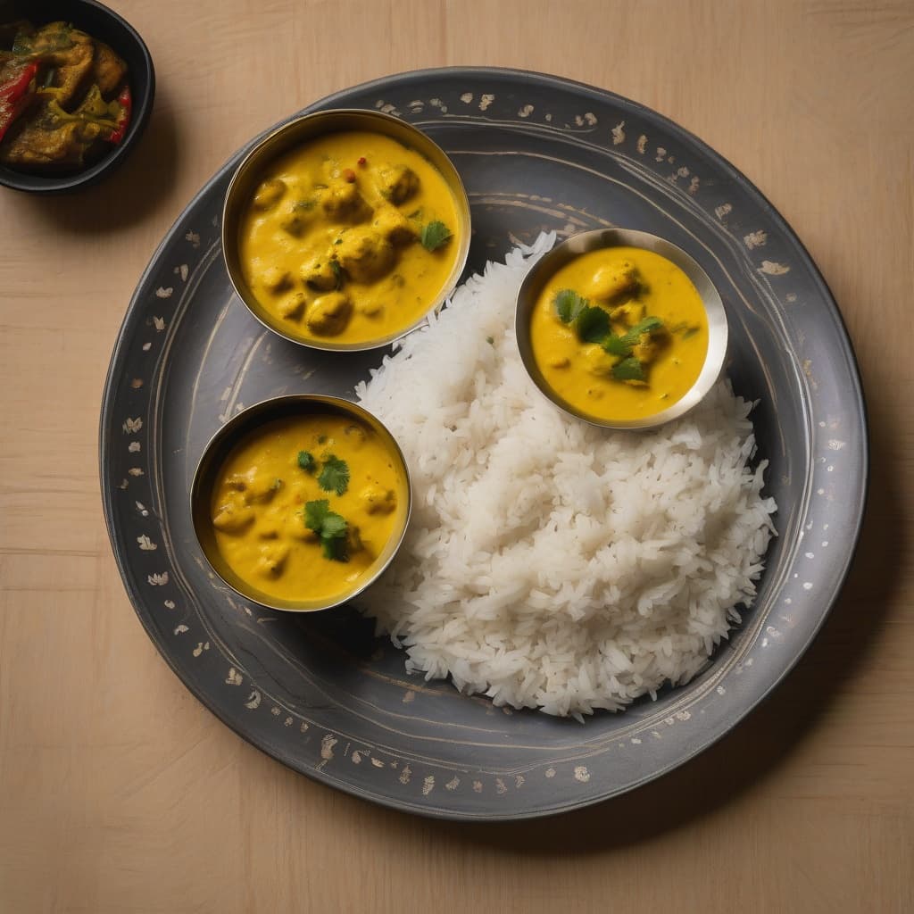 Kadhi chaval plate
