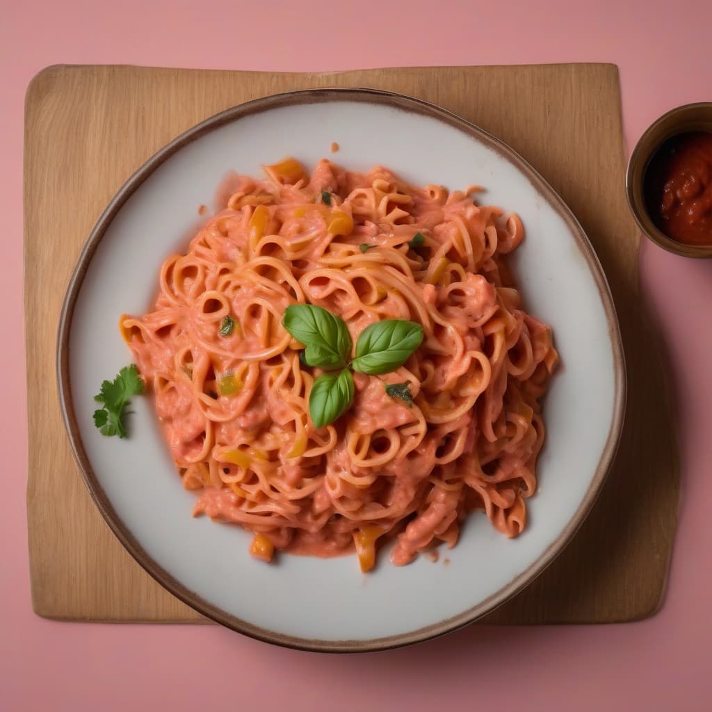 Pink sauce veg past