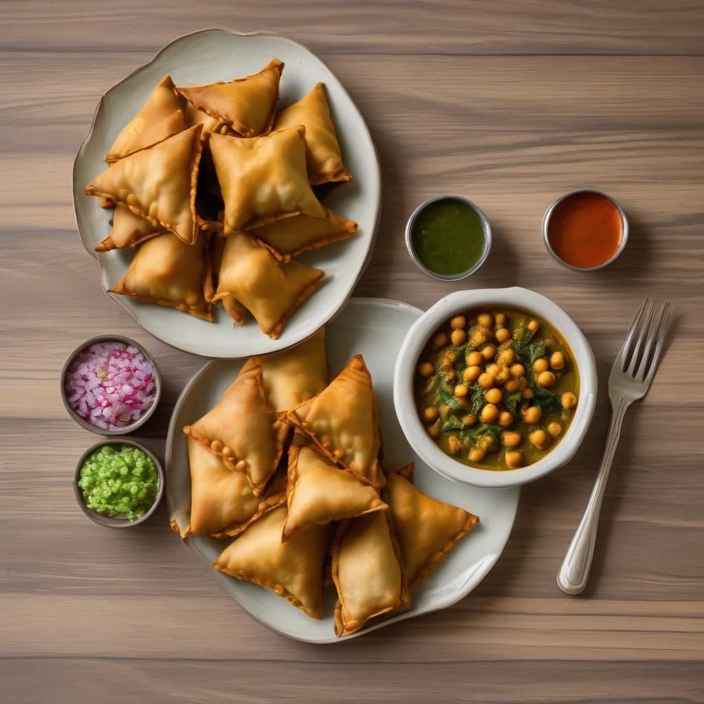 Samosa Chana Plate